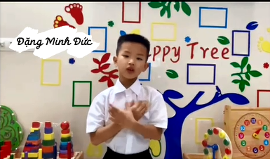 Video  Em yêu trường em  học sinh Đặng Minh Đức lớp 1A5